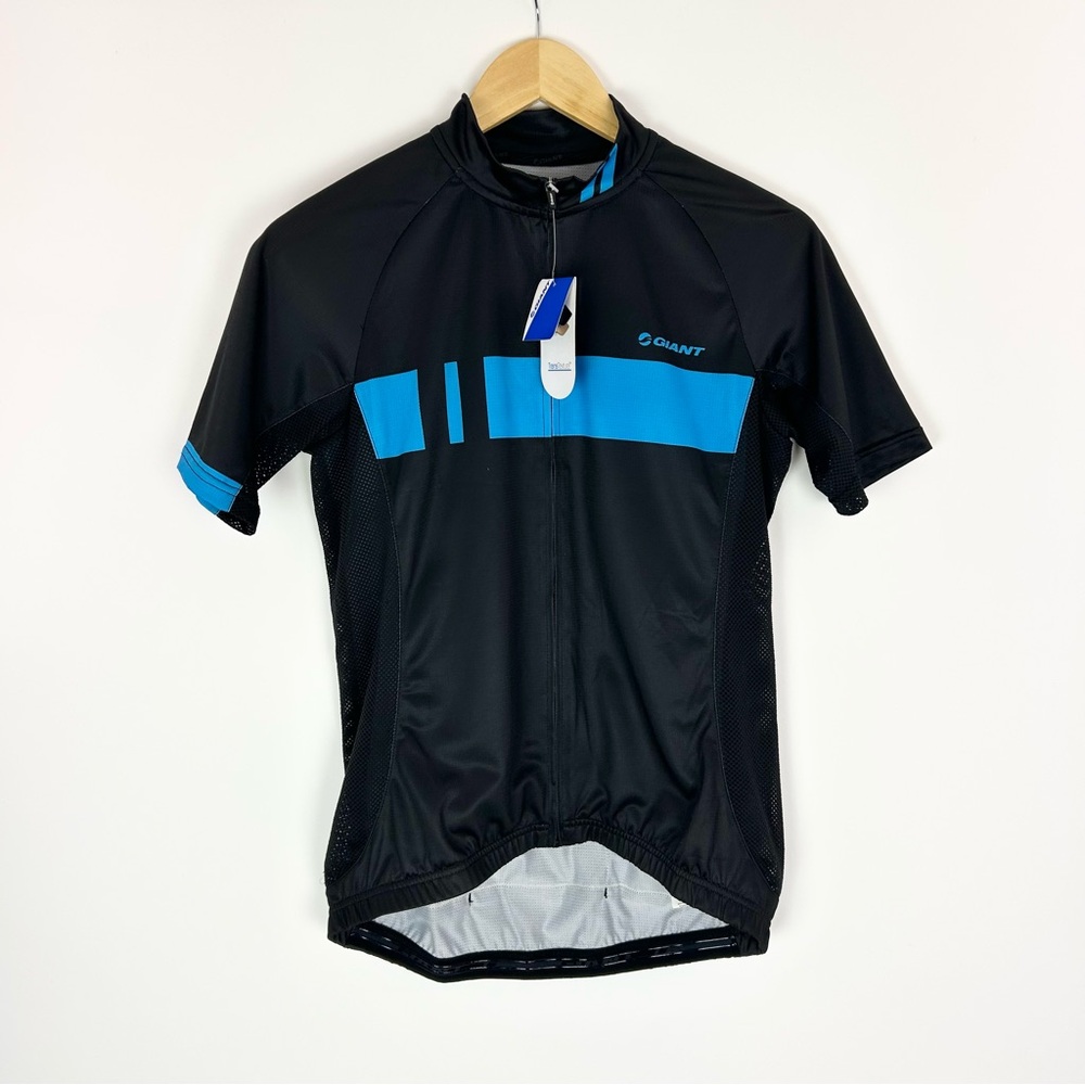 Giant Podium Short Sleeve SS Cycling‎ Jersey Black Blue Men’s Size Small
